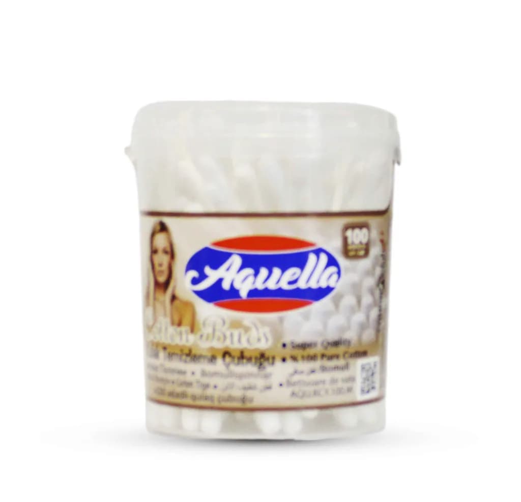 Aquella Cotton Sticks for Cleaning Ears 100Pcs