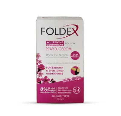 FOLDEX WHITE DEO ROLL PEAR BLOSSOM 60GM