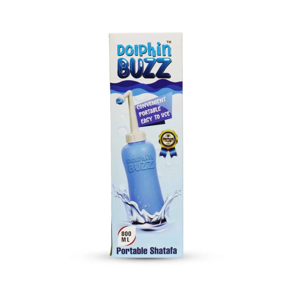 Dolphin Buzz Conveninet Portable Shatafa with Extendable Nozzle 800ml - Blue