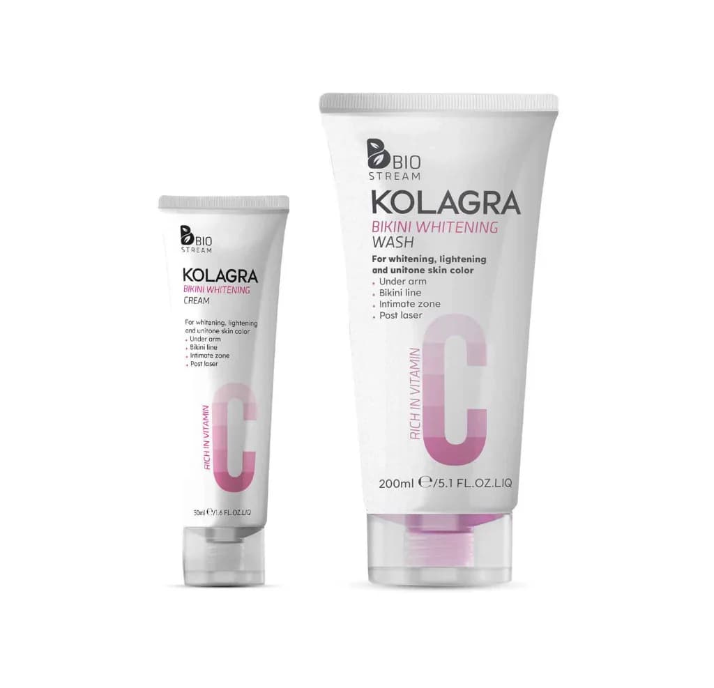Kolagra Vit.C Bikini Whitening Cream +Wash 200ml