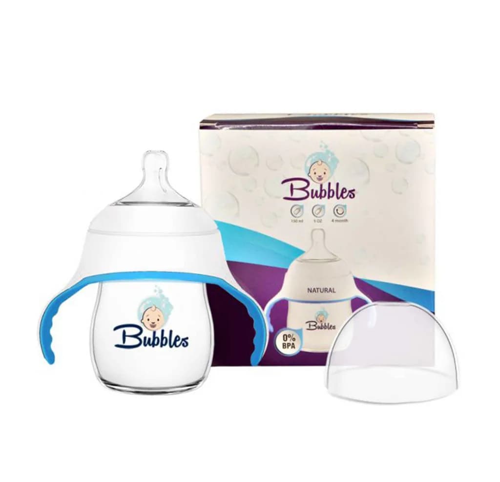 Bubbles Natural Bottle W Hand Blue 150Ml