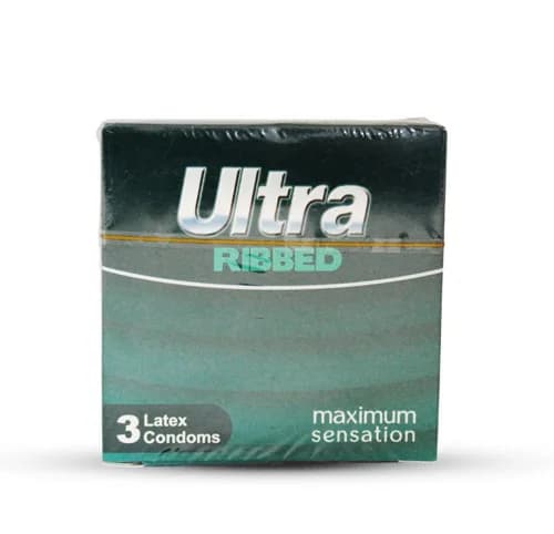 Ultra Condoms Ribbed 3Pcs