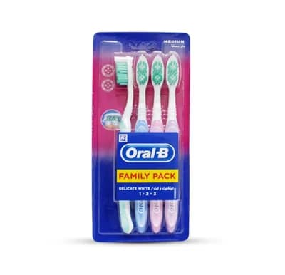 ORAL-B DELICATE WHITE MEDIUM-4PC