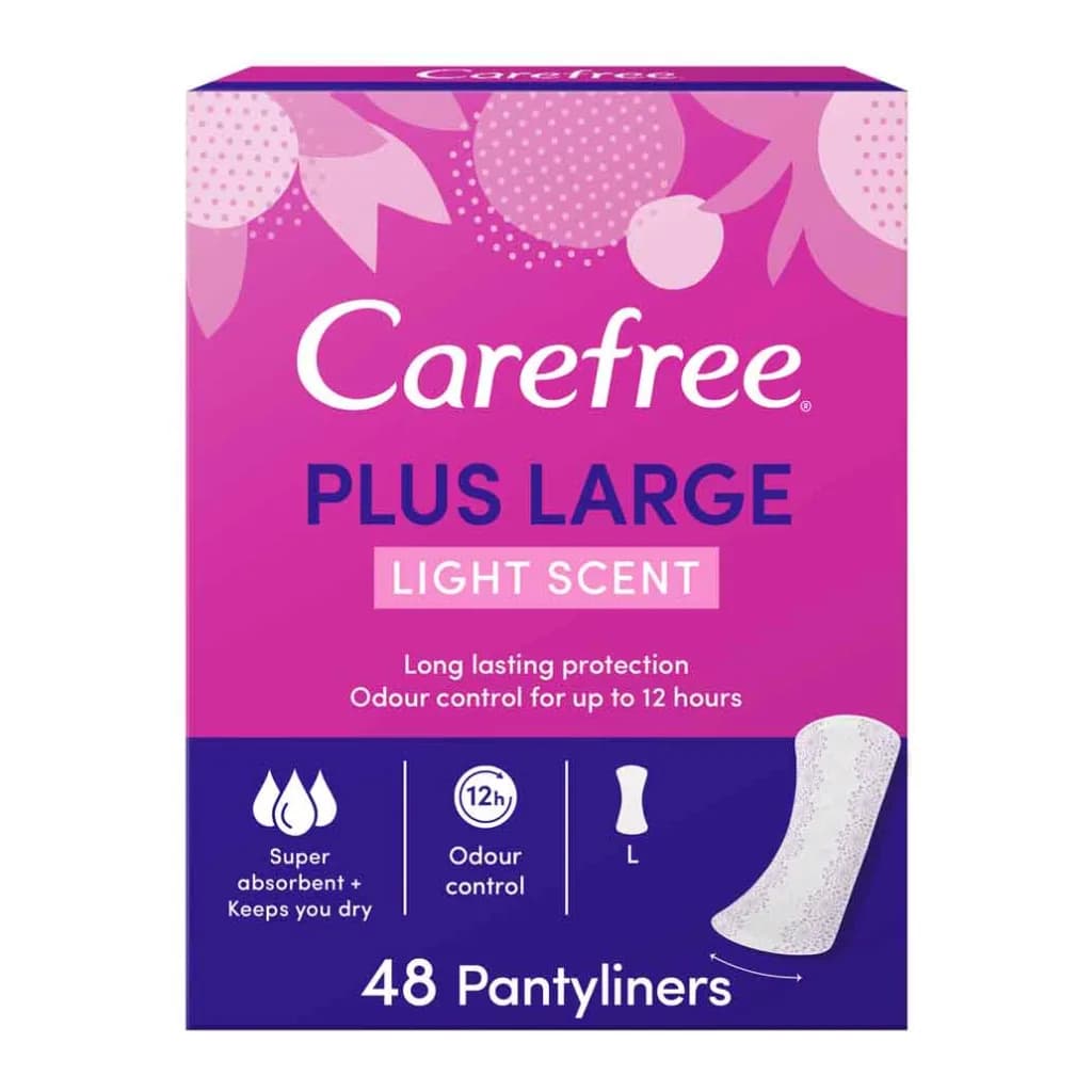 Carefree Plus Large Light Scented 48 Pieces