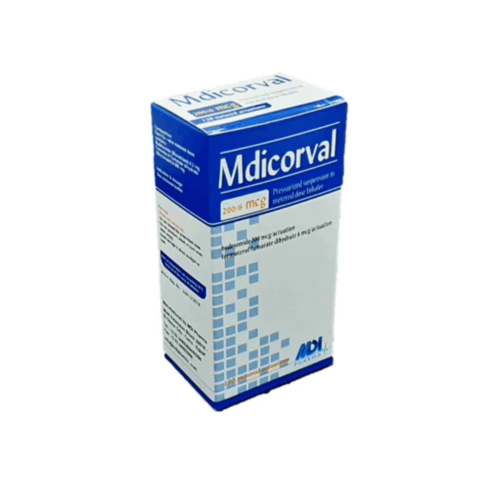 Mdicorval 200/6Âµgm Inhaler 120 Metered Doses