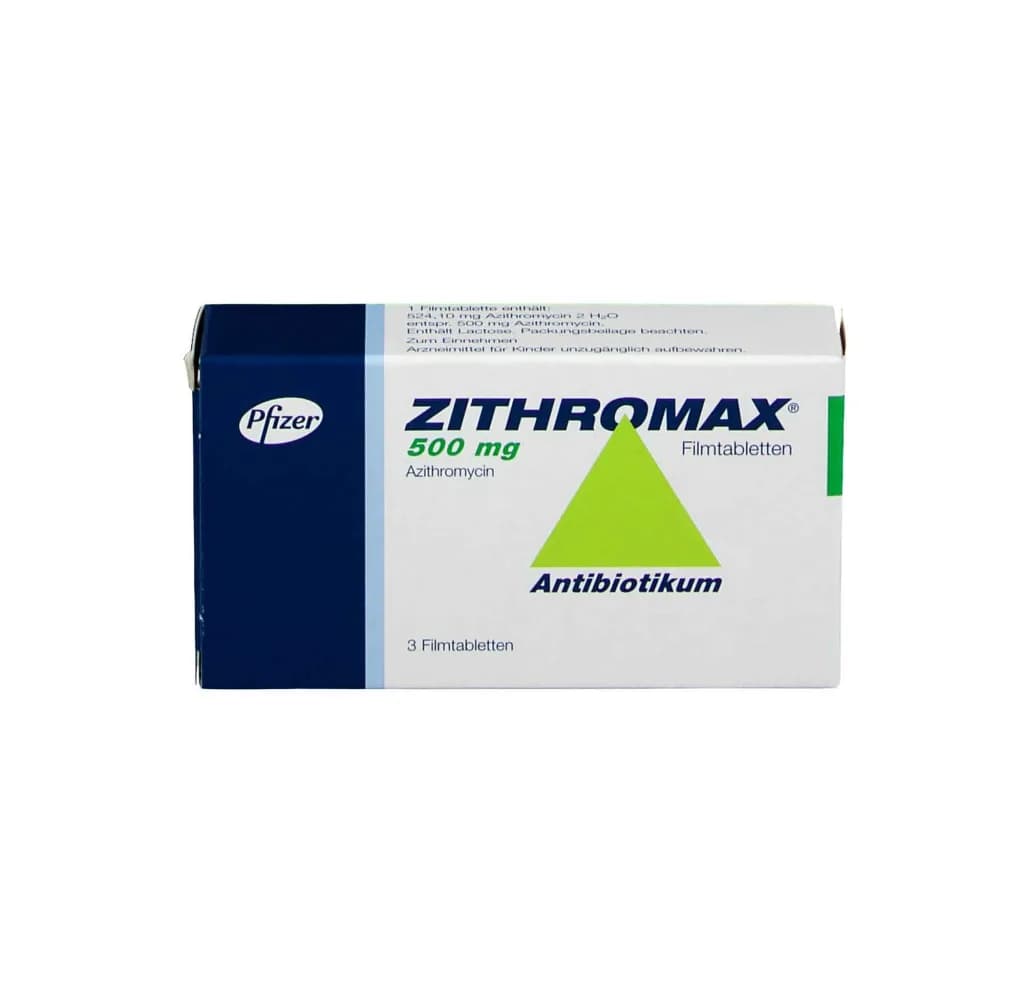 Zithromax 500Mg 3 Film Coated Tablets