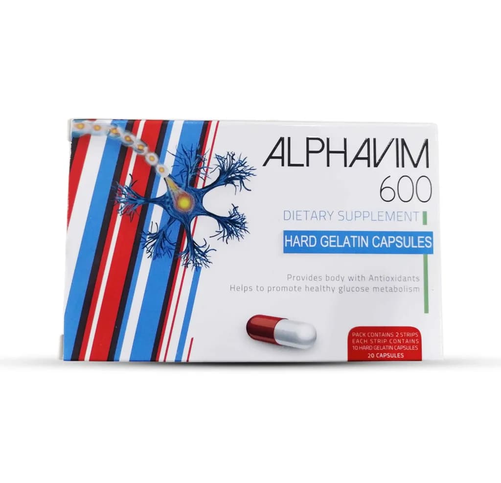 Alphavim 600Mg 20 Capsules