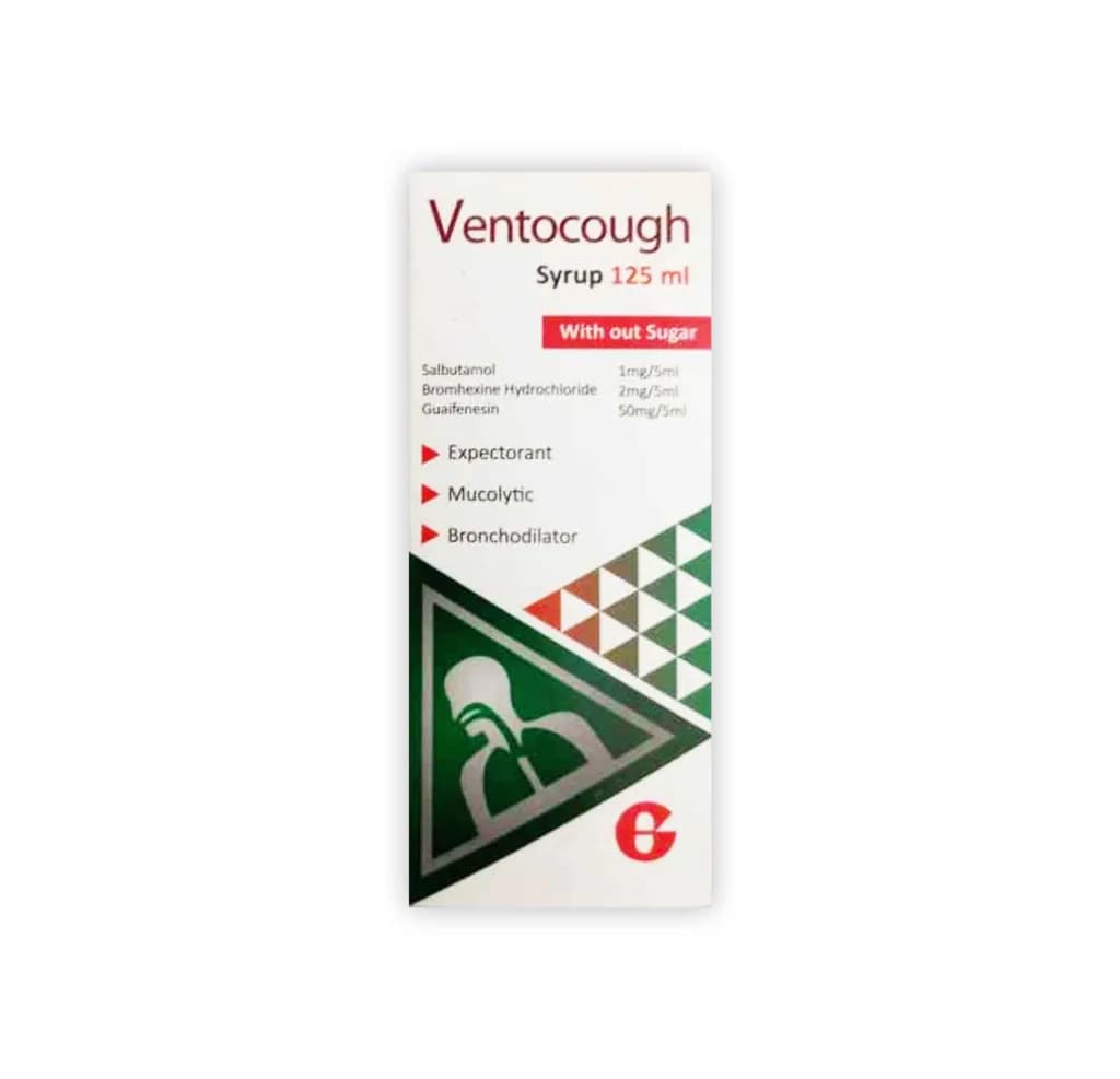 VENTOCOUGH SUGAR FREE SYRUP 125ML