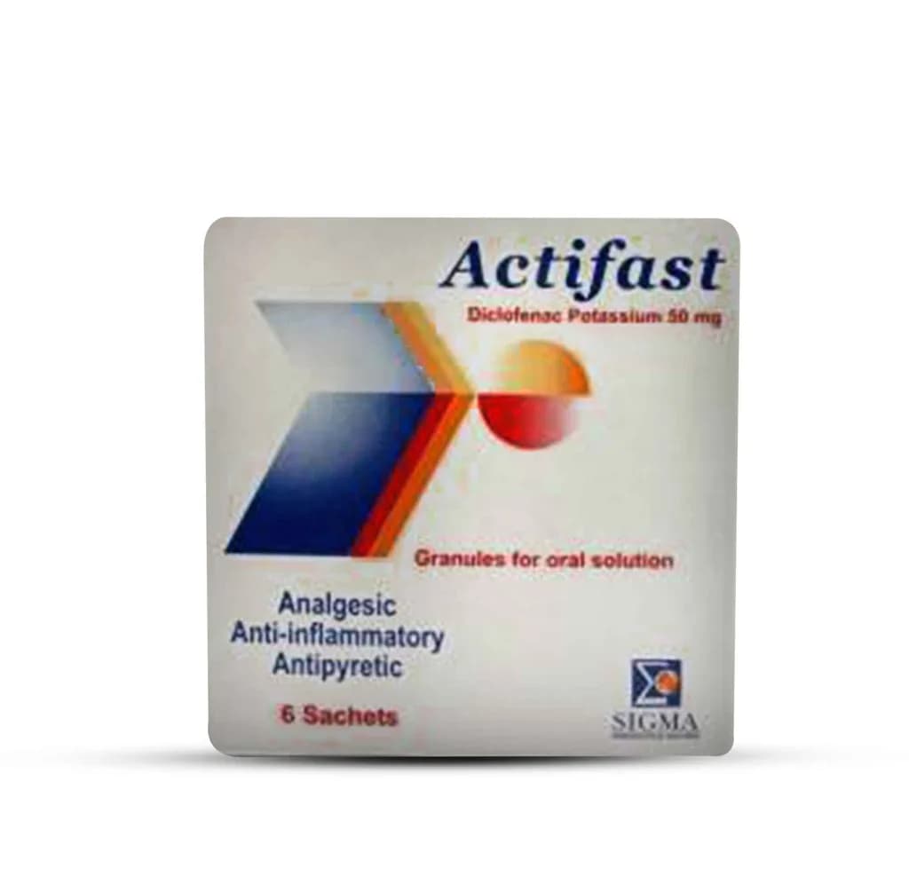 ACTIFAST GRANULES 50MG 6/SACH