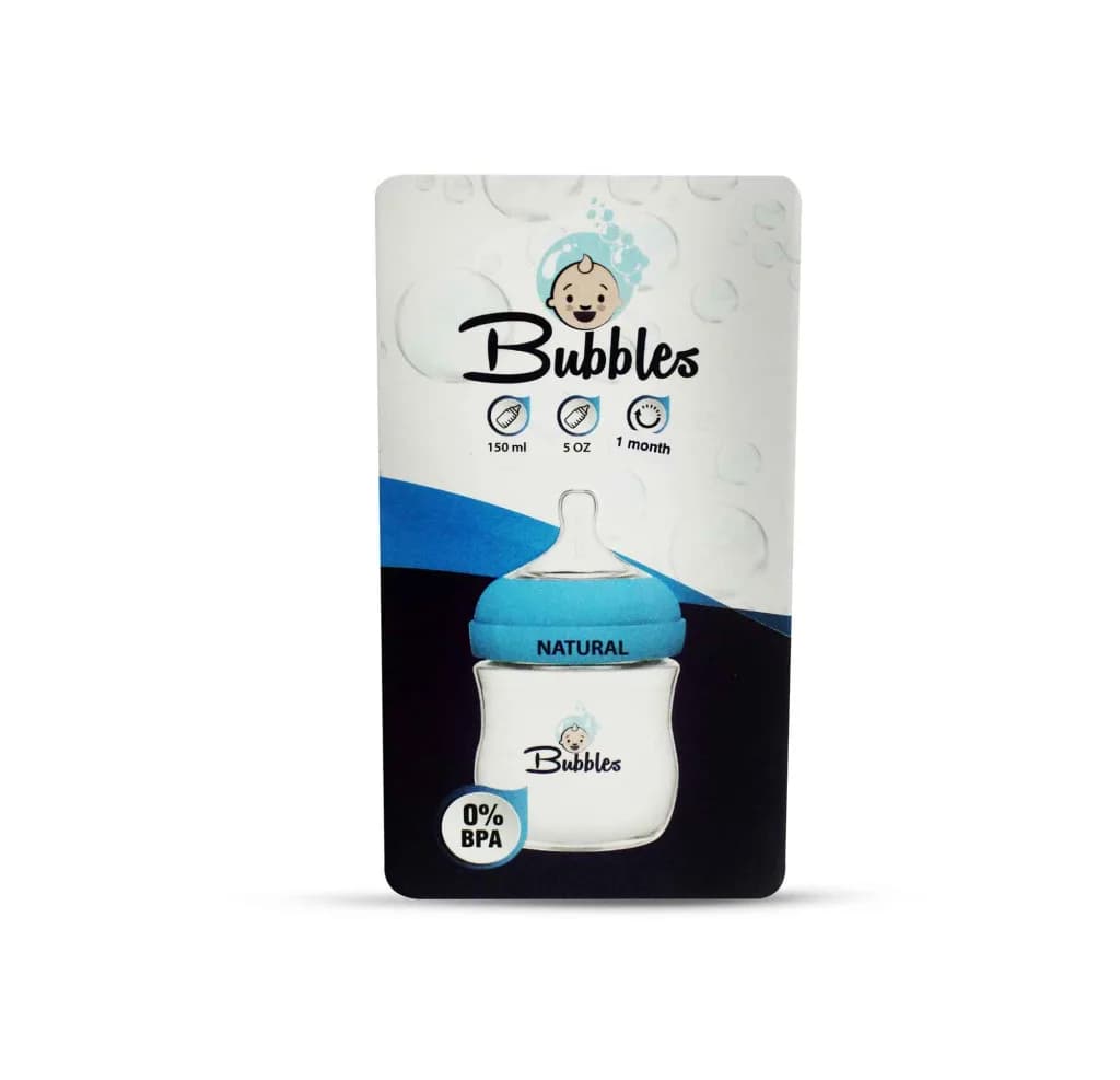 Bubbles Natural Bottle Blue 150Ml