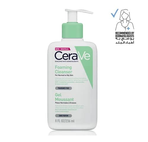Cerave Foaming Cleanser For Face And Body, Normal To Oily Skin 236Ml