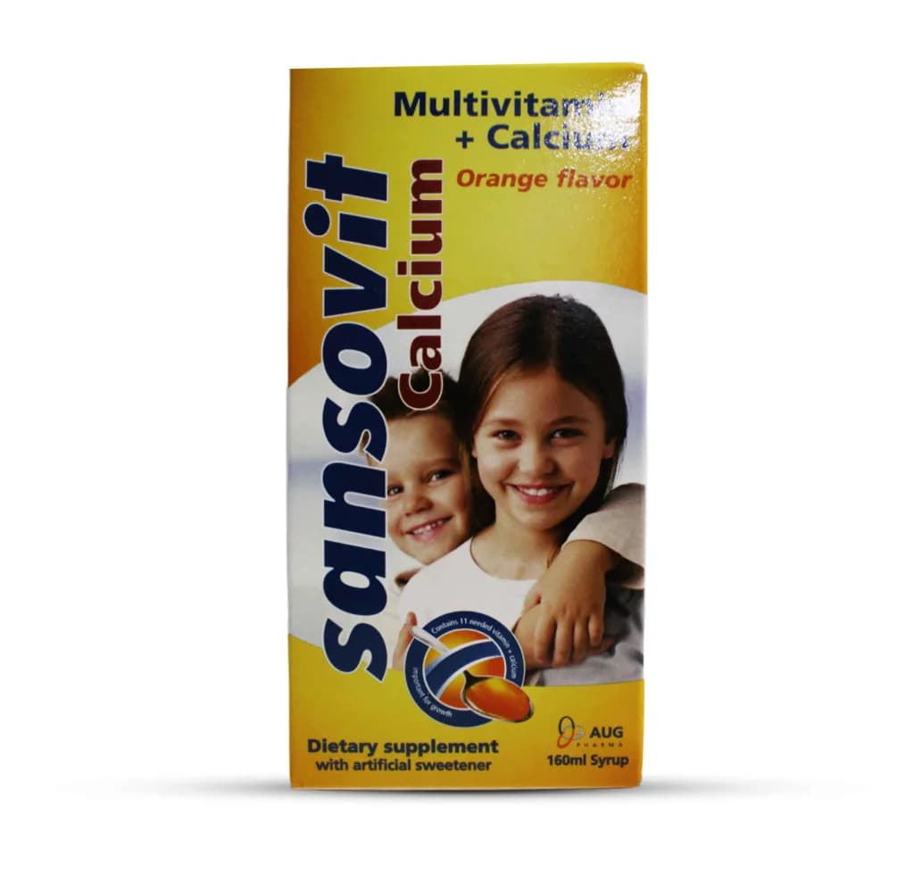 SANSO VIT CALCIUM ORANGE SYRUP 160ML