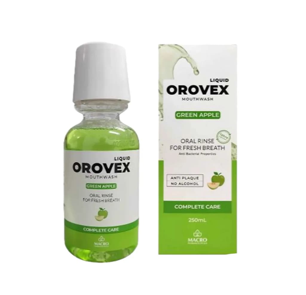 OROVEX GREEN APPLE MOUTH WASH 250ML