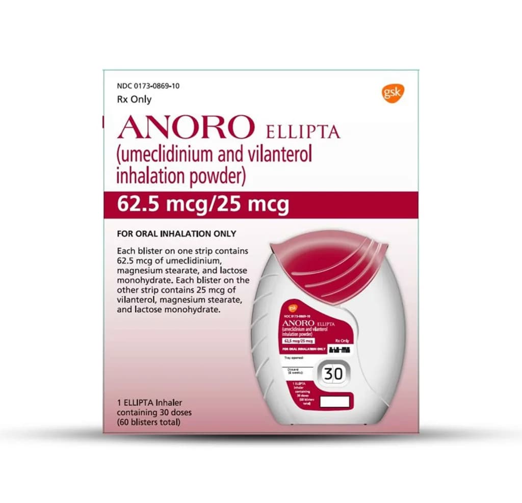 Anoro 62.5/25Âµg Inhaler Powder 30 Doses