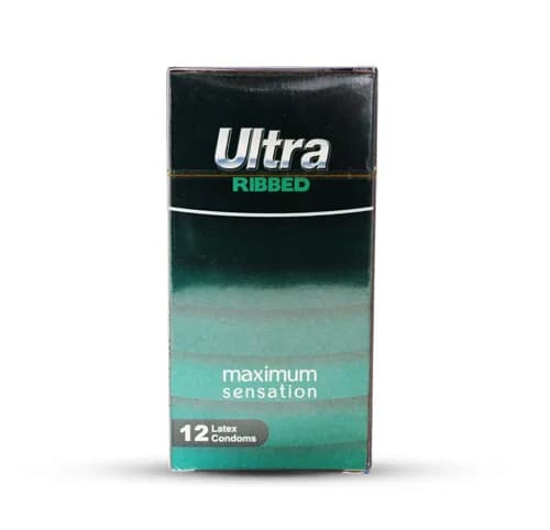 Ultra Condoms Ribbed 12Pcs