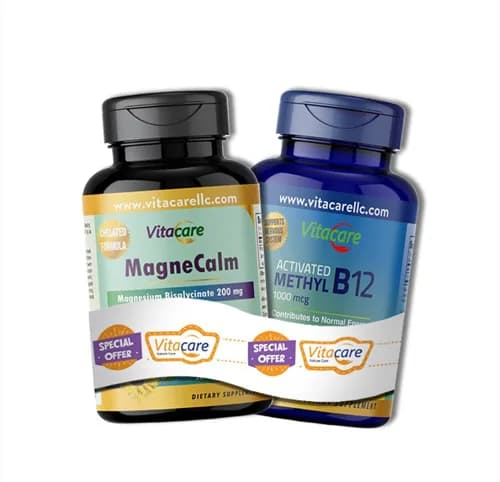 Vitacare MagneCalm + Methyl B12 30 Tablets 1+50% Offer