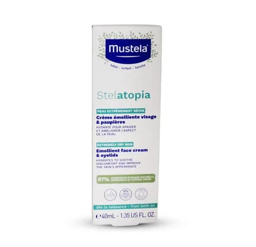Mustela Stelatopia Emollient Face Cream & Eyelids for Baby 40ml