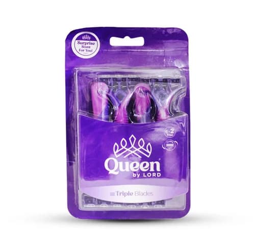 Queen Triple Blades Disposable Razors 6+2 Free # Pink Q.148