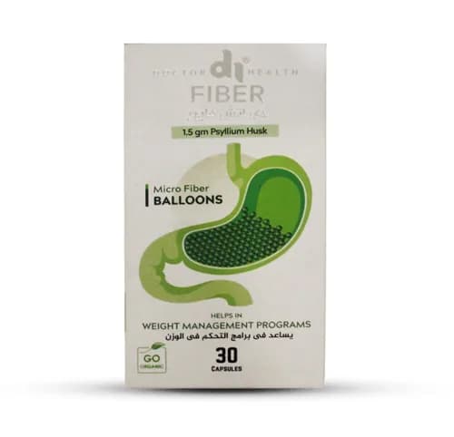 DH Fiber 1.5gm Psyllium Husk 30 Capsules