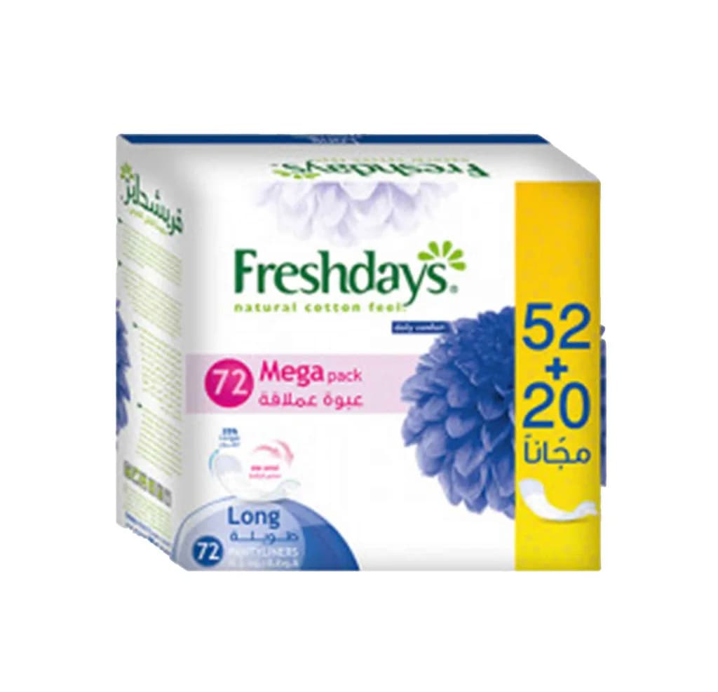 Freshdays Pantiliners - Long ( 52+20 ) Pads