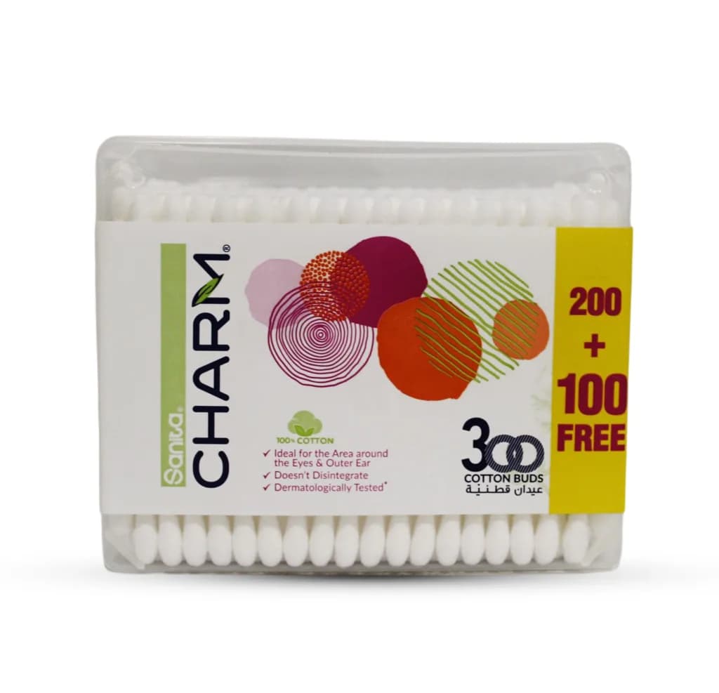 SANITA CHARM EAR BUDS 200+100P FREE