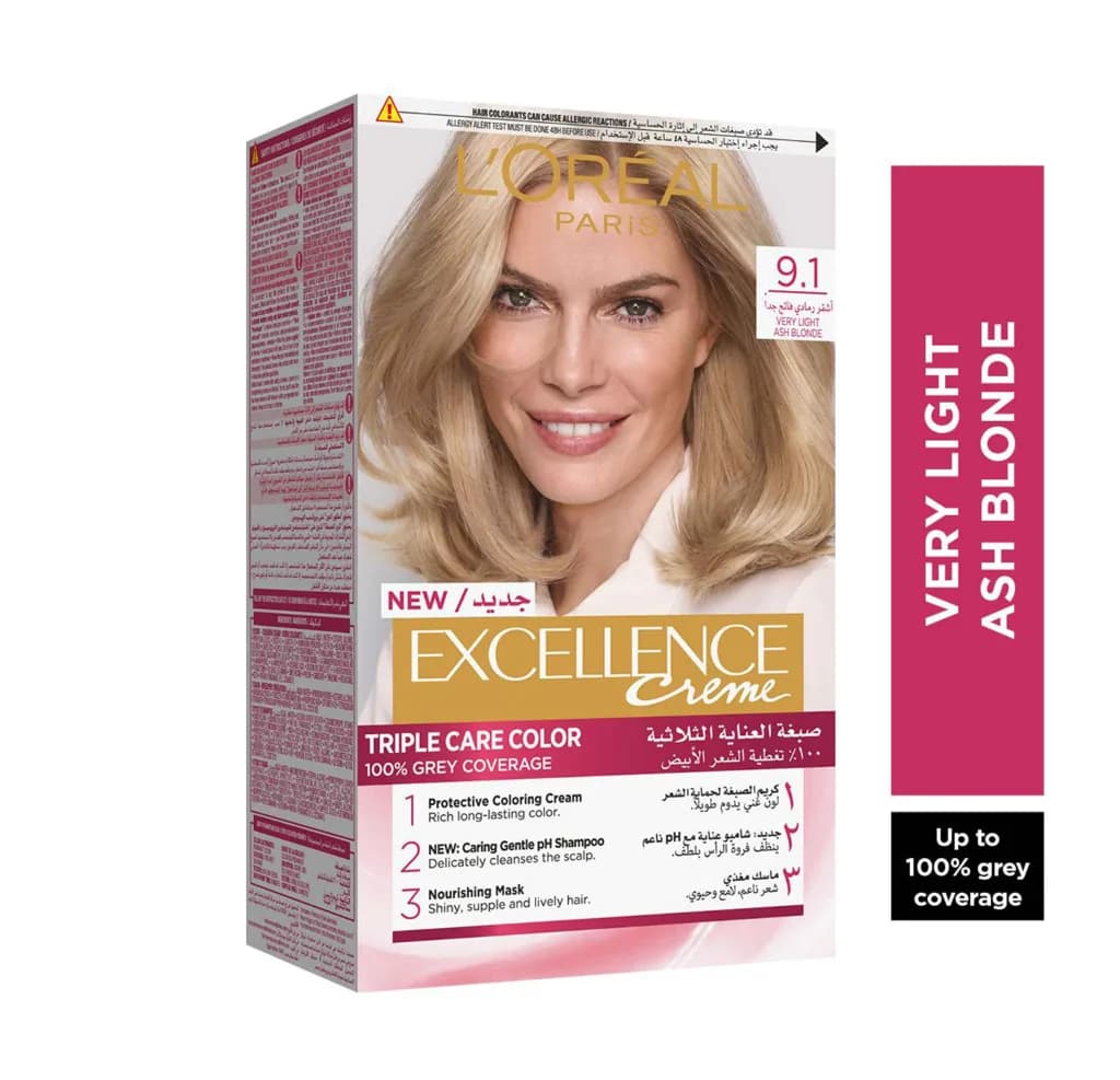 L'oreal Excellence Creme Hair Color - 9.1 Very Light Ash Blonde