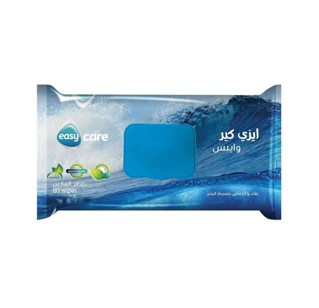 Easy Care Wipes Fresh Marine 80Pc-Cap