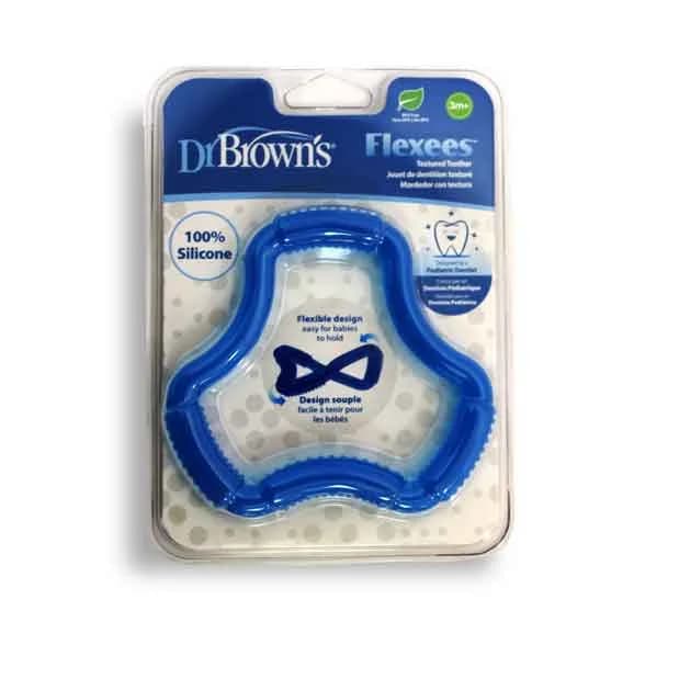 DR.BROWN TEETHER FLEXEES A-SHAPE BLUE+3M