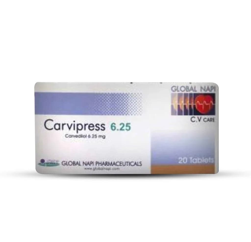 CARVIPRESS 6.25MG 20/TAB