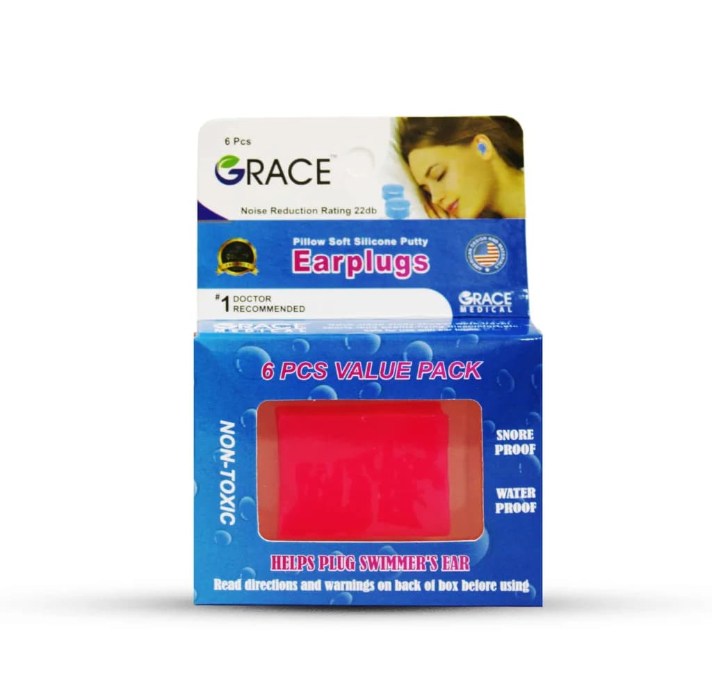 Grace Ear Plugs Silicone For Adultes 6/Pairs