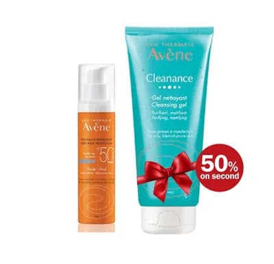 AVENE (SUN FLUID+CLEANANCE GEL 50%OFF)
