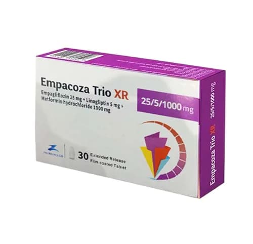 Empacoza Trio 25/5/1000mg 30 Film Coated Tablets