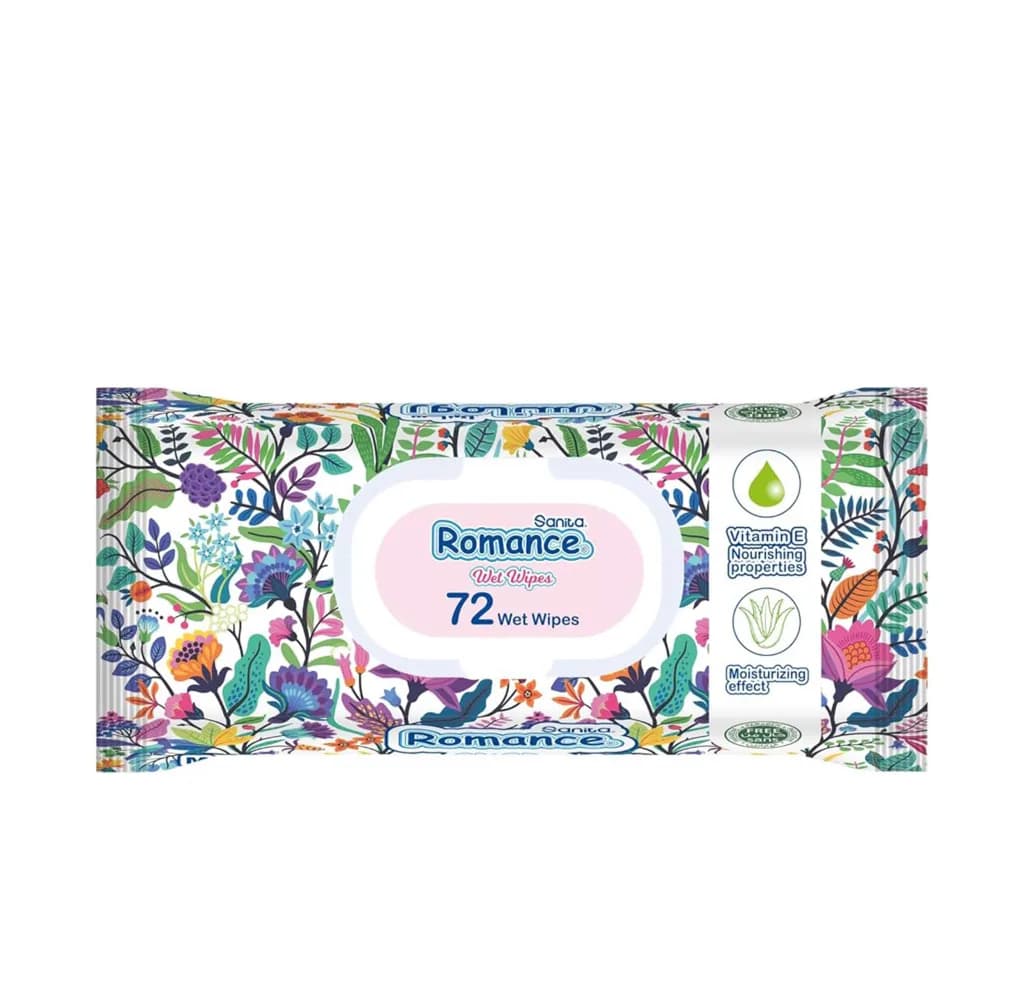 SANITA ROMANCE WET WIPES 72PC