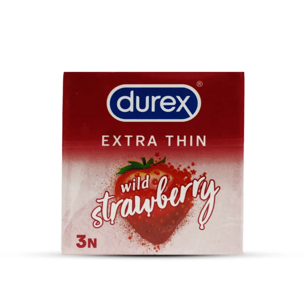 Durex Condoms Extra Strawberry 3Pcs