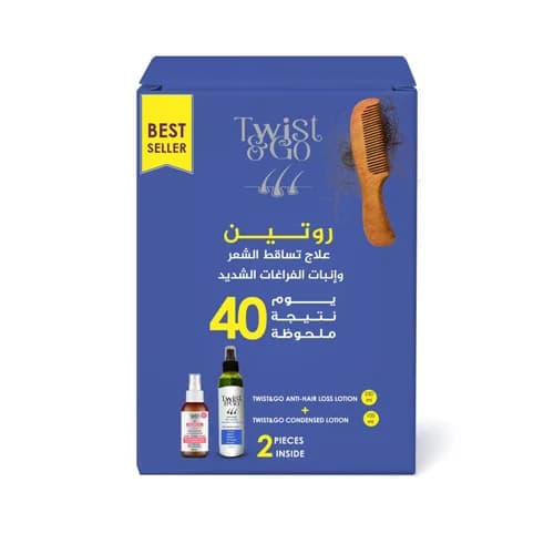Twist & Go Anti Hair Loss Lotion 250ml + Twist & Go Makeover Therapy For Excessive Hair Fall Anti-Hair Loss Lotion 100ml