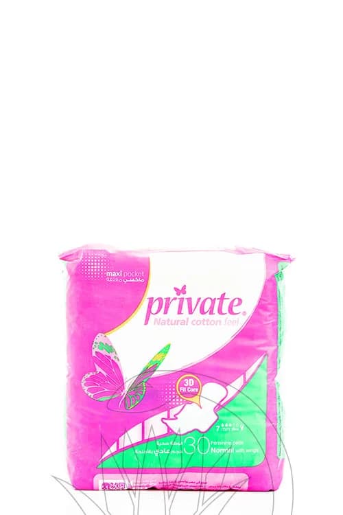 Private Normal With Wings 30 Pads