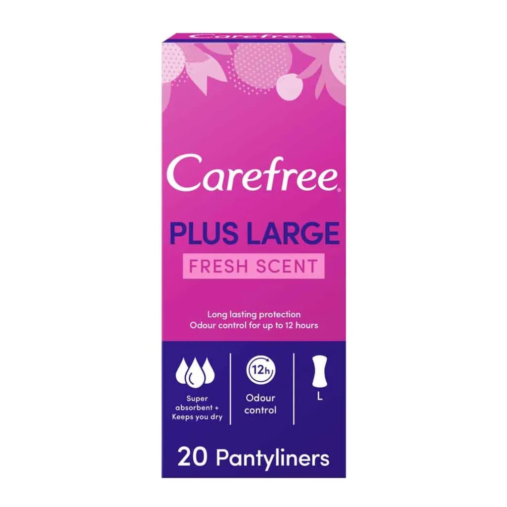 Carefree Plus Large Fresh Scented 20 Pieces