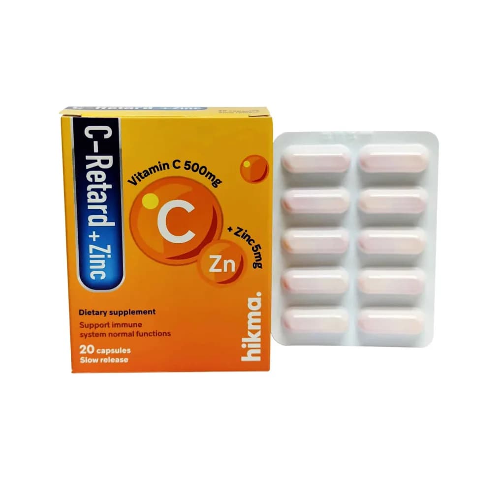 C Retard + Zinc 500/5Mg 20 Capsules