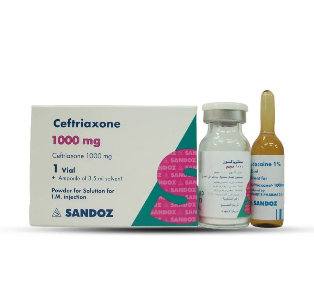 Ceftriaxone (Sandoz) 1Gm 1 Vial Im