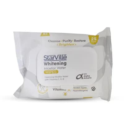 STARVILLE WHITENING MICELLAR WIPES 25P