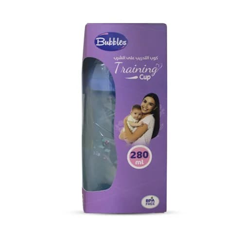 BUBBLES TRAINING CUP BLUE 280ML