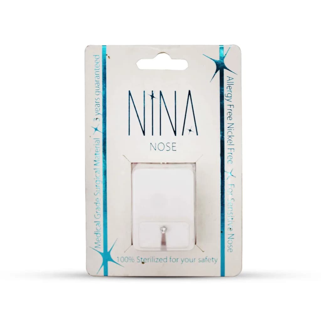 Nina Silver Nosering Crystal Star