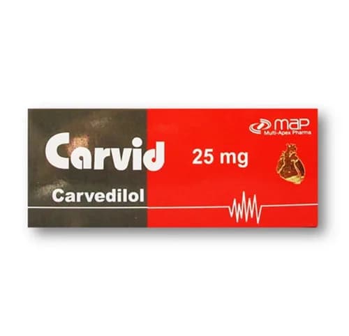 Carvid 25mg 30 Tablets