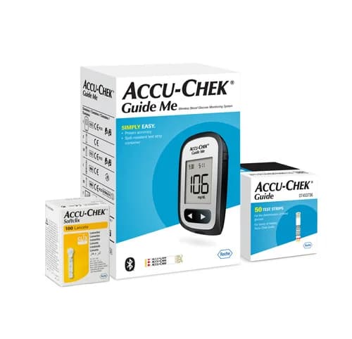 Accu-Chek Guide Me Monitor + 50 Test Strip + Free Softclix 100Pcs