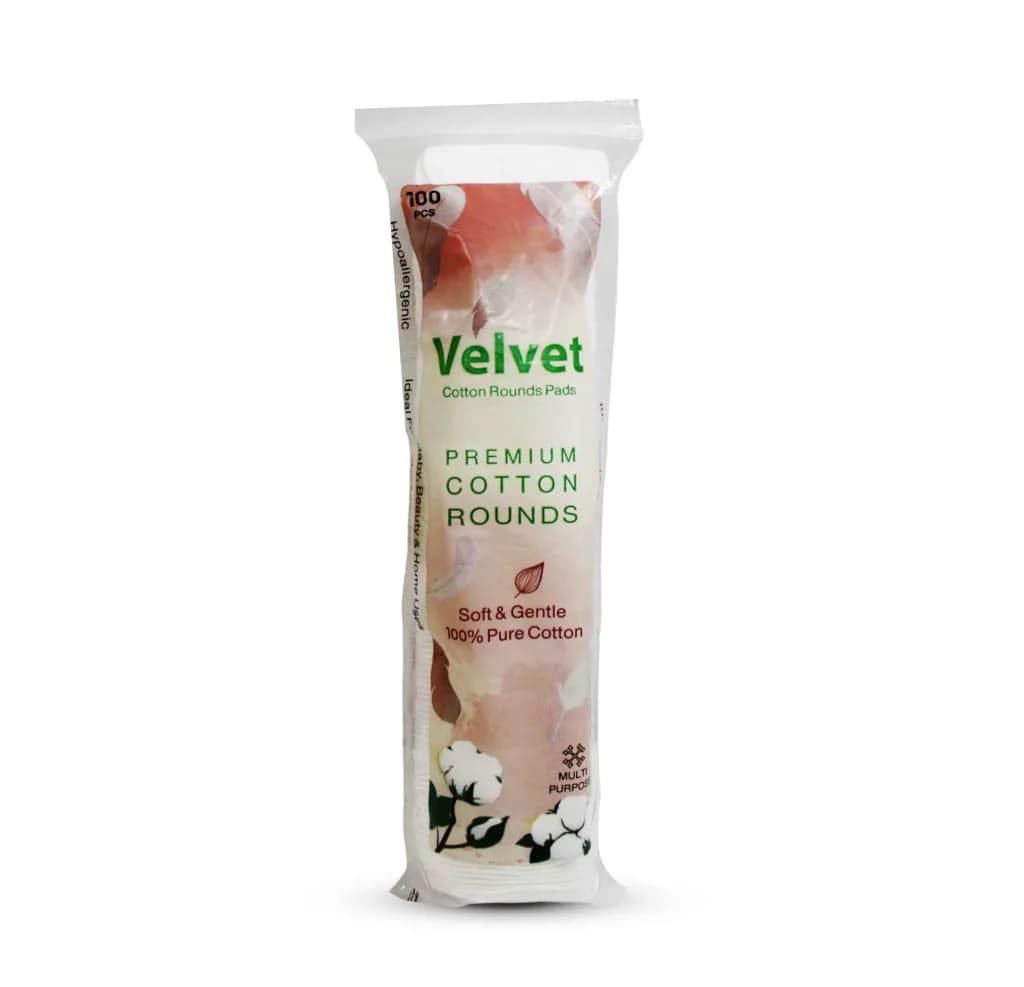 Velvet Premium Cotton Rounds 100 Pieces