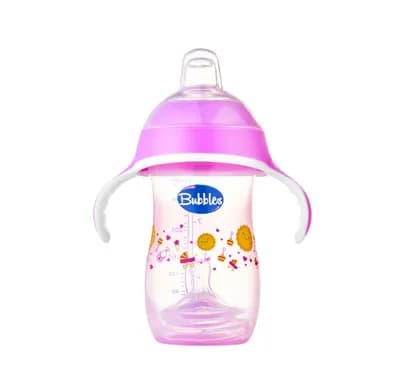 BUBBLES TRAINING CUP W HAND ROSE 280ML