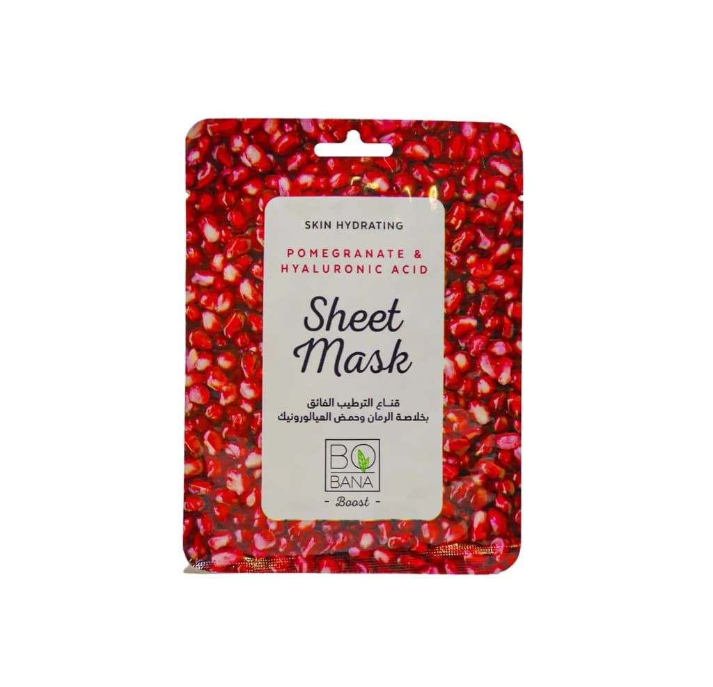 Bobana Sheet Mask Pomegranate & Hyaluronic Acid 10 Pieces
