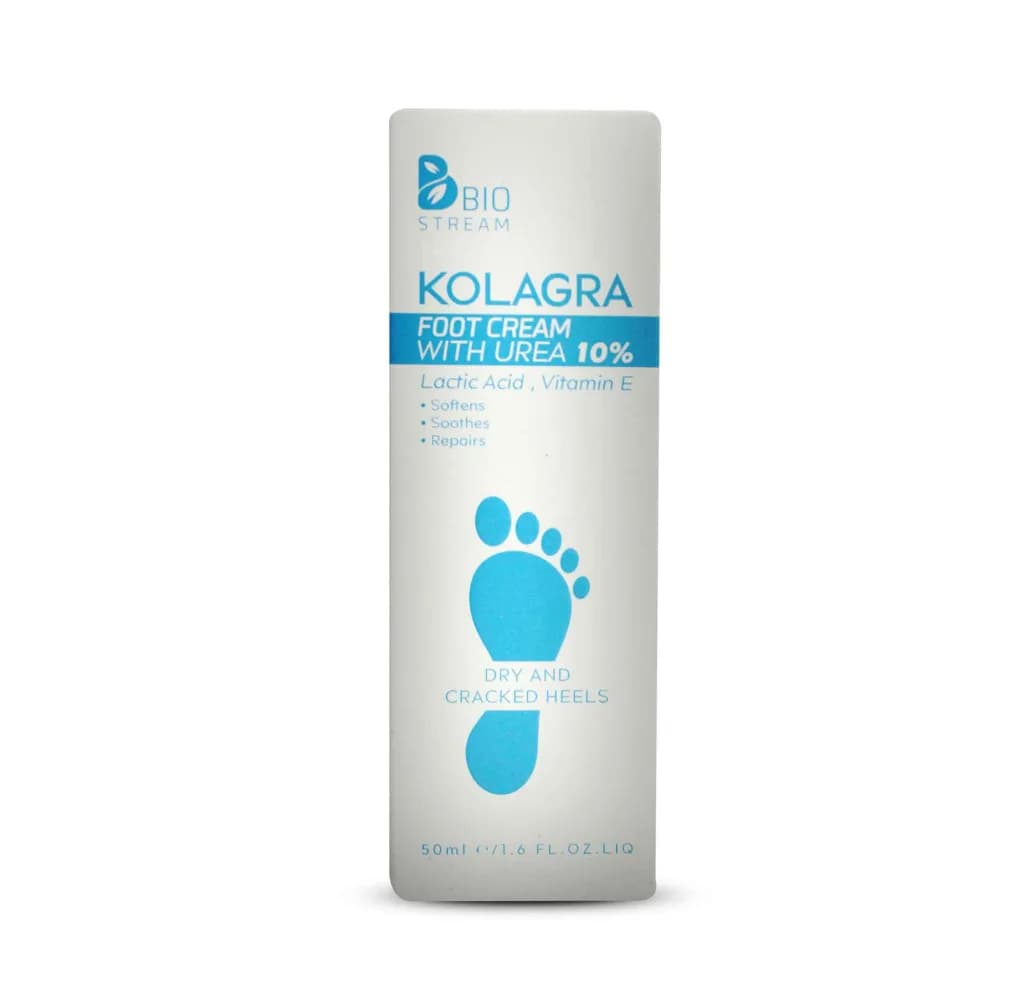 Kolagra foot Cream for Dry & Cracked Heels 10% UREA 50ml