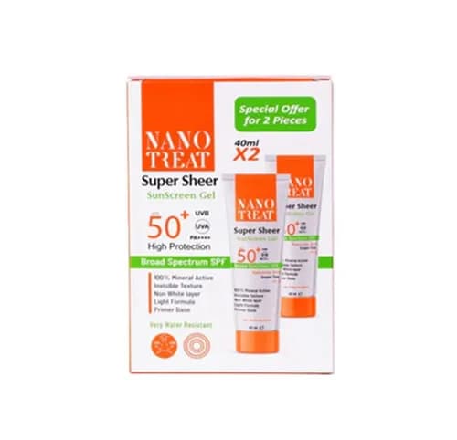 NANO TREAT SUN 50+GEL SUP.SHEER 40M(1+1)