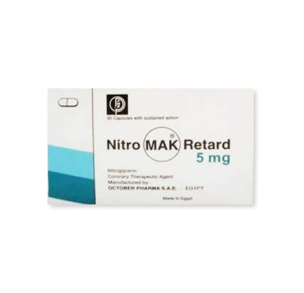 Nitromak Retard 5Mg 30 Capsules